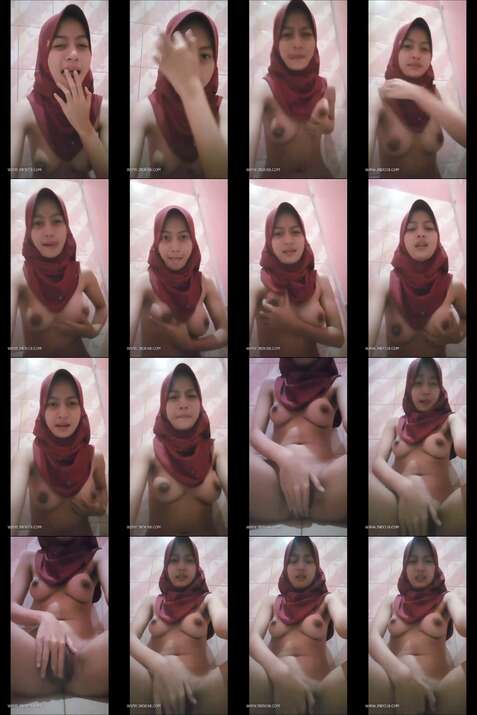 Melly Hijab Cantik Sange Dikamar Mandi 2