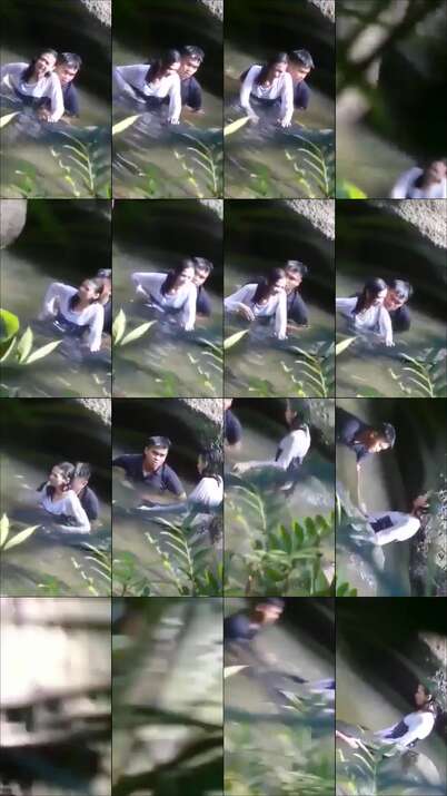 Mesum Sambil Mandi di Sungai